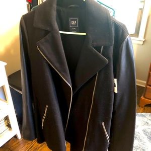 BNWT gap jacket faux leather sleeves